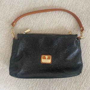 Valentina genuine leather bag black and brown